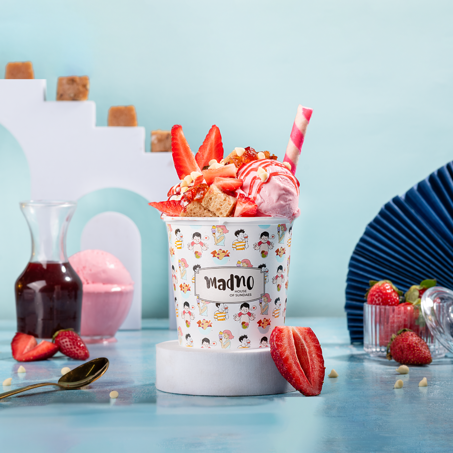 Fresh Strawberry Gudbud Sundae – Rich, Fruity & Indulgent - Madno