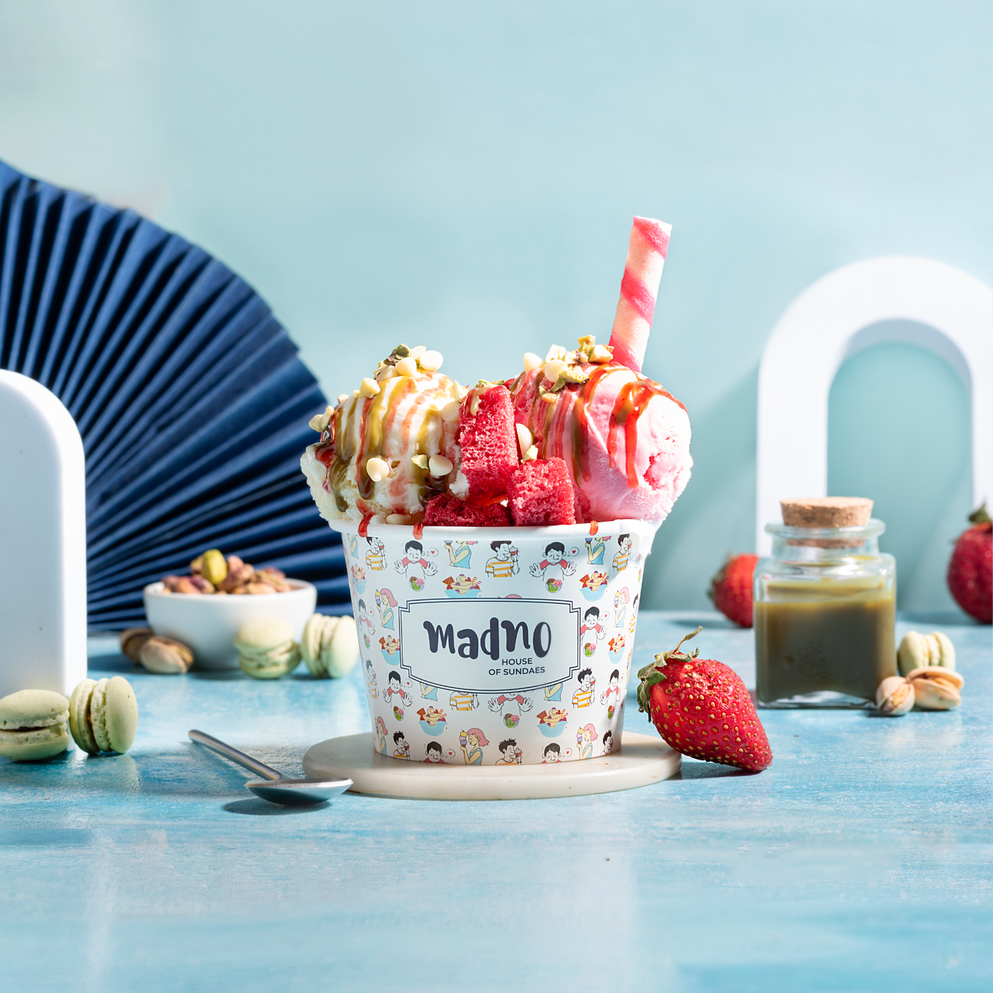 Pista Berry Sundae – Creamy Pistachio & Berry Indulgence - Madno