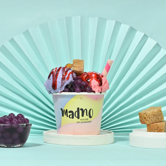 Berry Delight Boba Sundae – A Fruity Pop in Every Scoop - Madno 