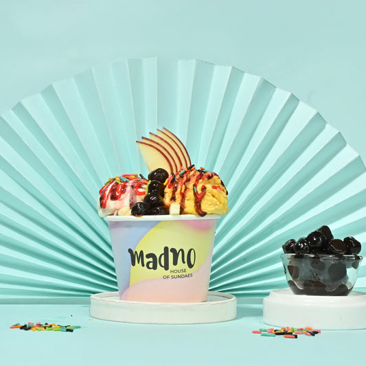 Fruity Blast Boba Sundae – A Colorful Fruit Explosion - Madno 