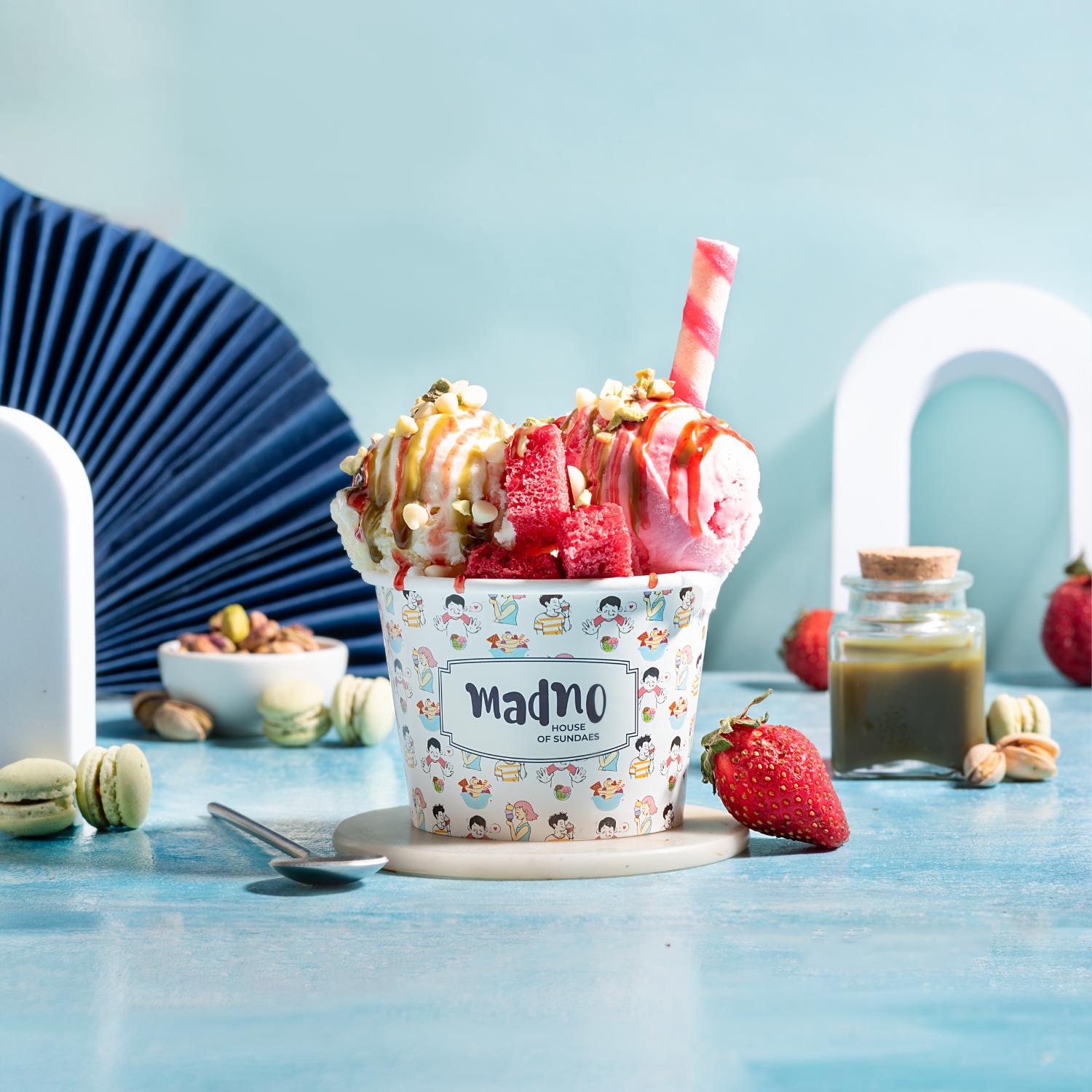 Pista Berry Sundae – Creamy Pistachio & Berry Indulgence - Madno 
