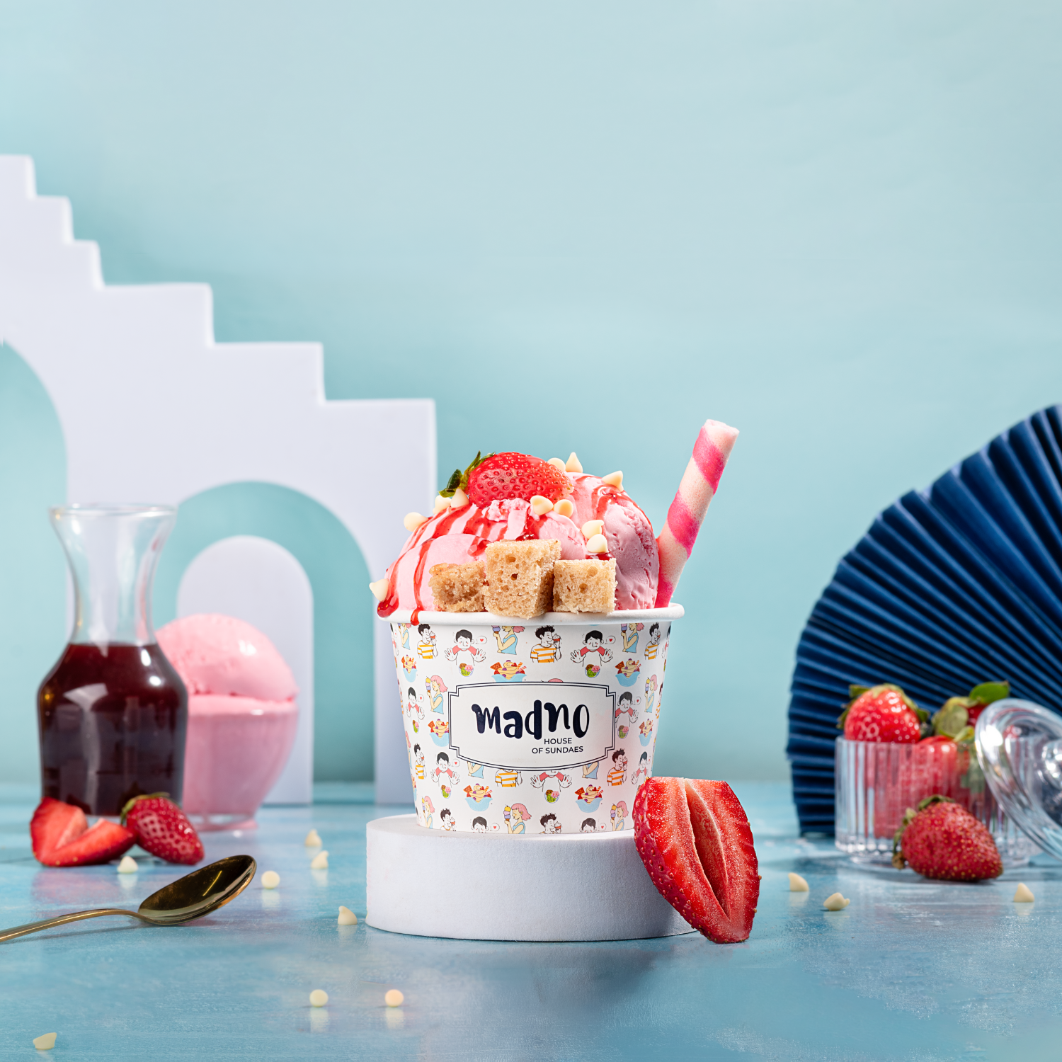 Strawberry Sundae – Premium Fruity Delight - Madno 